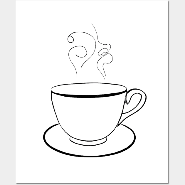 Hot Tea Cup Wall Art by Zenflow